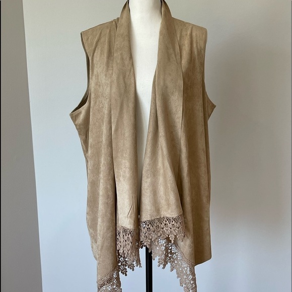 OSO Casuals sleeveless open front cardigan in a size 2X - Picture 1 of 7